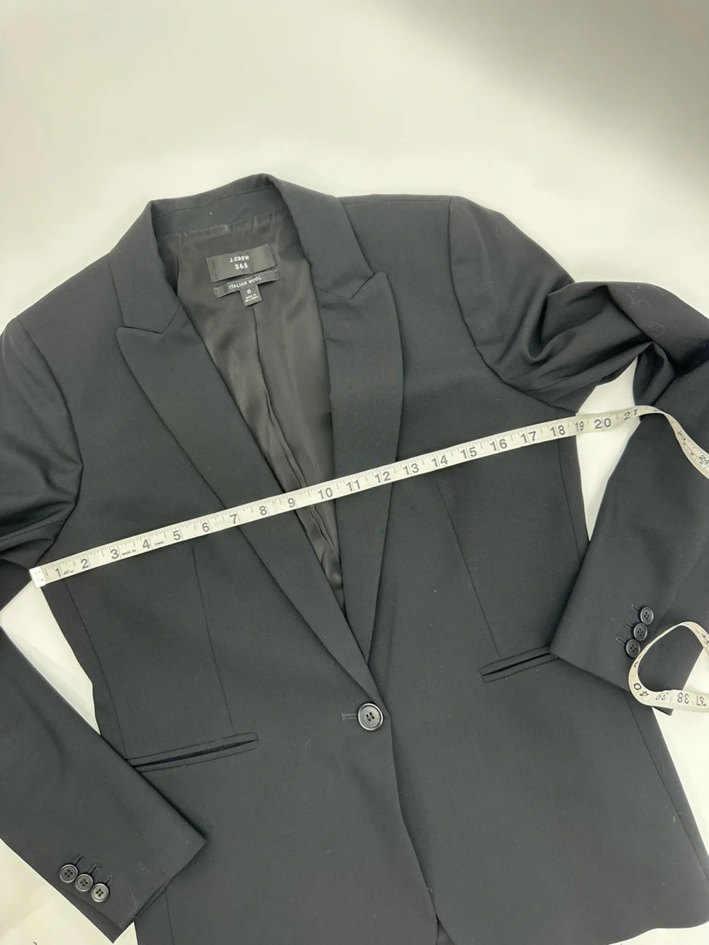 J.Crew 365 Black Italian Wool Blazer size 6